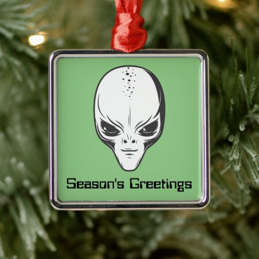 Space Alien Sci Fi Ufologist Metalen Ornament (Boom)
