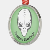 Space Alien Sci Fi Ufologist Metalen Ornament (Links)