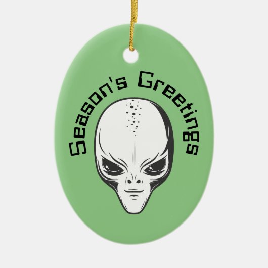 Space Alien Science Fiction Ufology Ornament (Voorkant)