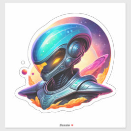 Space Alien Sticker