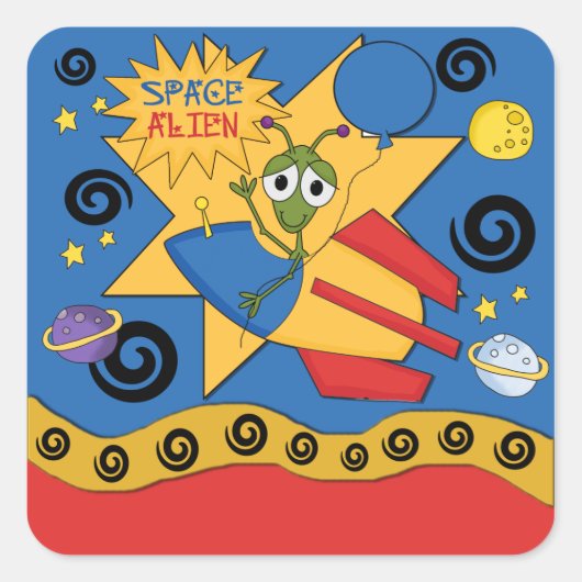 Space Alien Stickers (Voorkant)