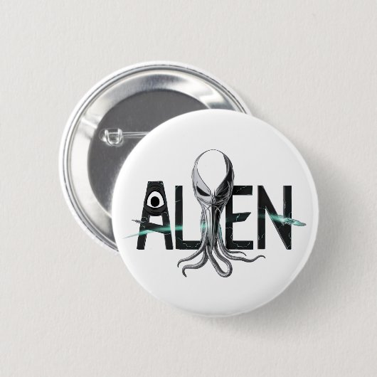 Space Alien Text Button (Voorkant /achterkant)