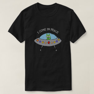 Space Alien UFO I komt in vredesnaam Mannen T-shirt