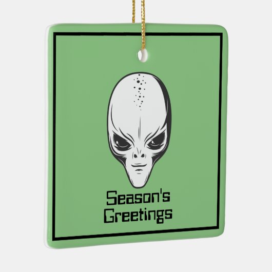 Space Alien UFO Sci Fi Keramisch Ornament (Rechts)