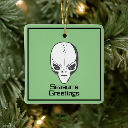 Space Alien UFO Sci Fi Keramisch Ornament (Boom)