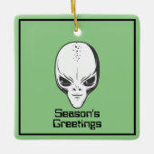 Space Alien UFO Sci Fi Keramisch Ornament (Voorkant)