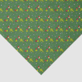 Space Aliens in Santa Hats Sci-Fi-kerstmis Tissuepapier (Detail)