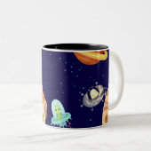 Space Aliens Tweekleurige Koffiemok (Voorkant rechts)