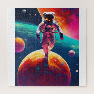 Space and astronaut Puzzle Legpuzzel