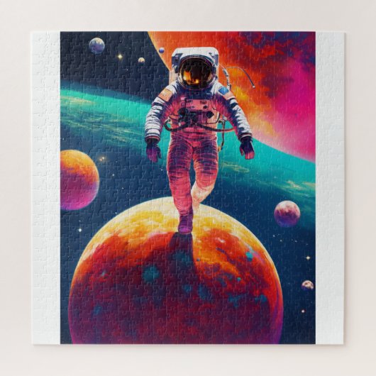 Space and astronaut Puzzle Legpuzzel (Verticaal)