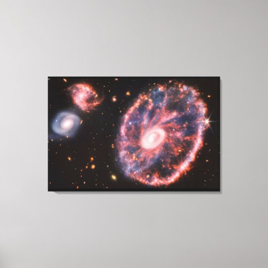 SPACE ART #34 Cartwheel Galaxy Canvas Afdruk (Voorkant)