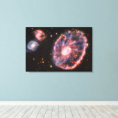 SPACE ART #34 Cartwheel Galaxy Canvas Afdruk (Insitu (Houten vloer))