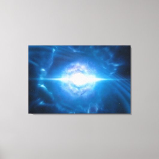 SPACE ART Fusie van twee neutronensterren Canvas Afdruk (Voorkant)