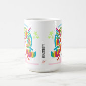 Space Astronaut Abstracte moderne kunst Retro Mok (Center)