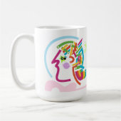 Space Astronaut Abstracte moderne kunst Retro Mok (Links)