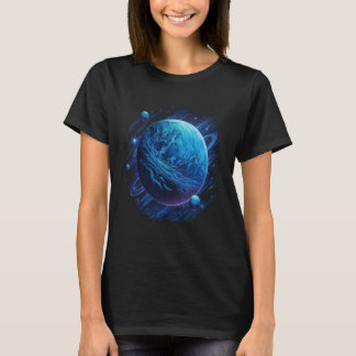 Space Astronaut Alien American Flag Astronomy 4th T-shirt