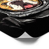 Space Astronaut Amerikaanse Bulldog sterrenstelsel Poster (Hoek)