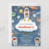 Space Astronaut Any Age Uitnodiging voor een verja (Voorkant)