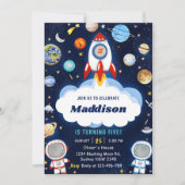 Space Astronaut Any Age Uitnodiging voor een verja (Voorkant)