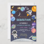 Space Astronaut Any Age Uitnodiging voor een verja (Voorkant)