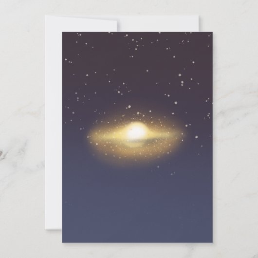 Space Astronaut Any Age Uitnodiging voor een verja (Achterkant)