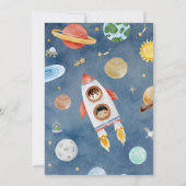 Space Astronaut Any Age Uitnodiging voor een verja (Achterkant)