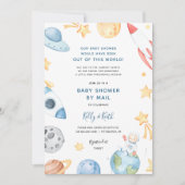 Space Astronaut Baby shower per Mail uitnodiging (Voorkant)