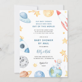 Space Astronaut Baby shower per Mail uitnodiging