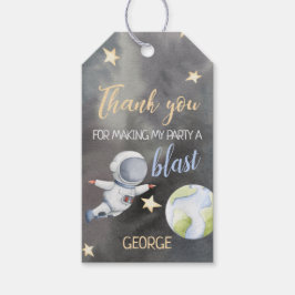 Space Astronaut Birthday Dank u Label Cadeaulabel