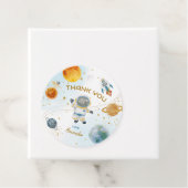 Space Astronaut Birthday Thank You Bedankjes Labels (In situ)