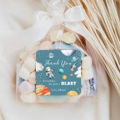 Space Astronaut Blast Thank You Party Sticker