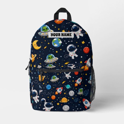 Space & Astronaut Boy Bedrukte Rugzak School (Voorkant)