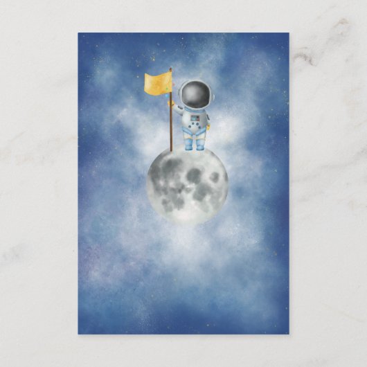 Space Astronaut Boy raket star Books for Baby Boy Informatiekaartje (Achterkant)