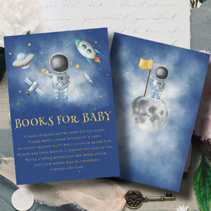 Space Astronaut Boy raket star Books for Baby Boy Informatiekaartje