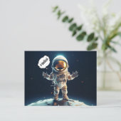 Space Astronaut Briefkaart (Staand voorkant)