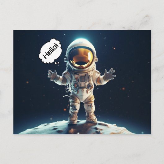 Space Astronaut Briefkaart (Voorkant)