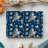 Space Astronaut Cat Blast Off 1st Birthday Photo Kaart