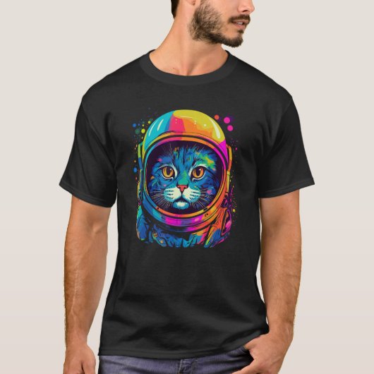 Space Astronaut Cat Mannen Vrouwen Kinder Space Ca T-shirt (Voorkant)