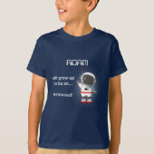 Space Astronaut Donker T-shirt (Voorkant)