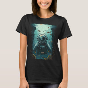 Space Astronaut Duiken Diep Zee Duiker T-shirt