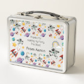 Space Astronaut eerste verjaardagsfeest uitnodigin (Voorkant)