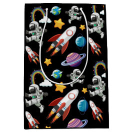 Space Astronaut eerste verjaardagsfeest uitnodigin Medium Cadeauzakje