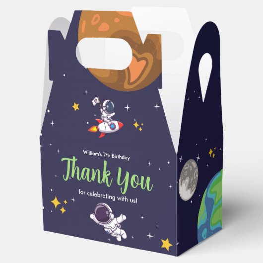 Space Astronaut Elke leeftijd Verjaardagsfeestje F Bedankdoosjes (Geopend)