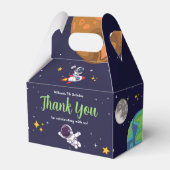 Space Astronaut Elke leeftijd Verjaardagsfeestje F Bedankdoosjes (Voorkant Zijde)