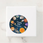 Space Astronaut First Birthday Party Bedankjes Labels (In situ)