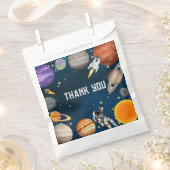 Space Astronaut First Birthday Party Bedankzakje (Geknipt)