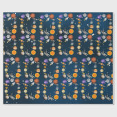 Space Astronaut First Birthday Party Cadeaupapier (Vlak)