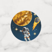Space Astronaut First Birthday Party Confetti (Kleine voorkant)