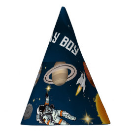 Space Astronaut First Birthday Party Feesthoedjes