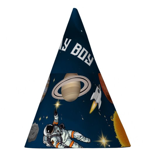 Space Astronaut First Birthday Party Feesthoedjes (Rechts)